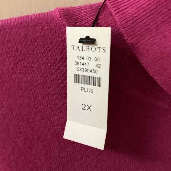 Women’s Talbots Pink Turtleneck-Size2X-NWT - Picture 3 of 8